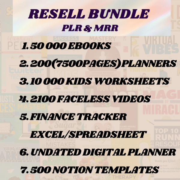 RESELL BUNDLE WITH MRR & PLR LICENSE
