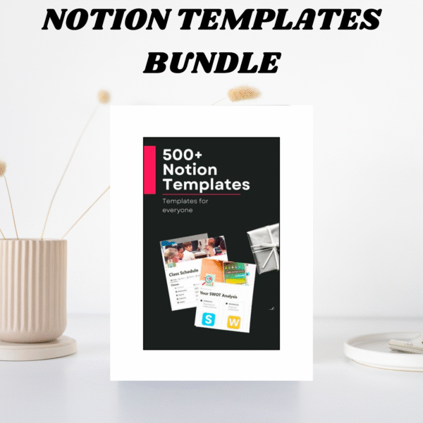 Ultimate Notion Templates Bundle – 500+ Customizable Templates with MRR & PLR License!